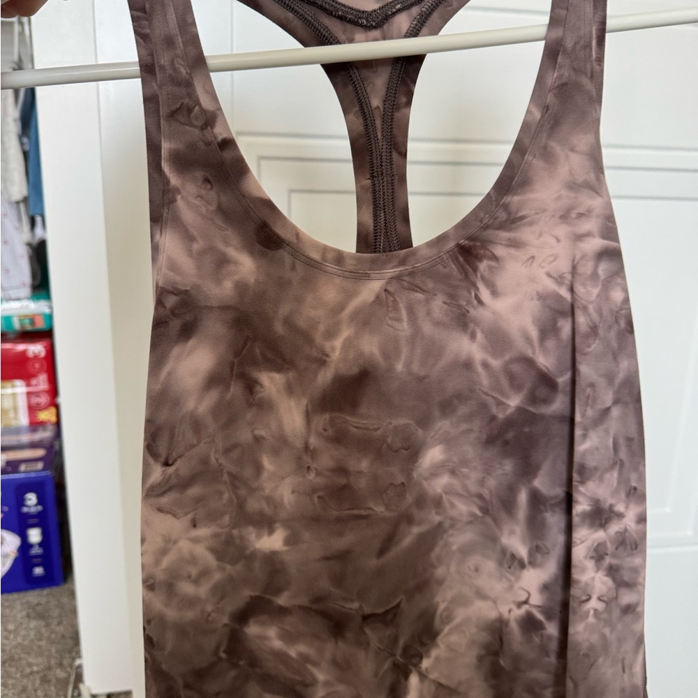 Size 6 pink tie dye tank top lululemon